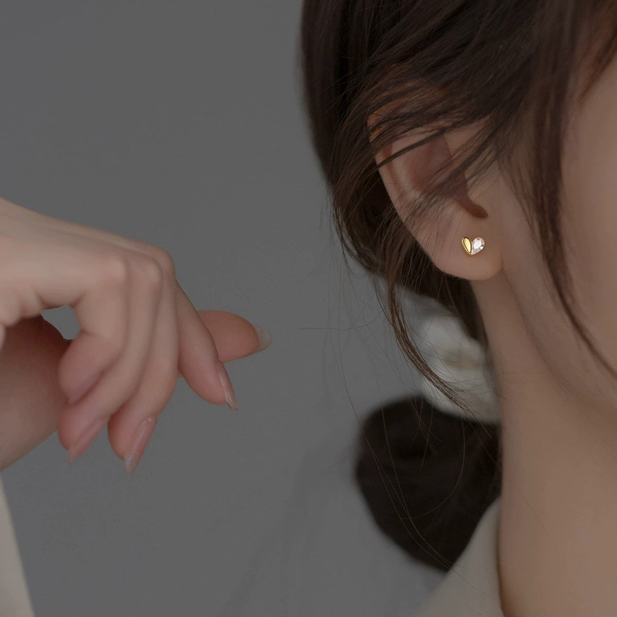 Lunelle™ Heart Stud Earrings