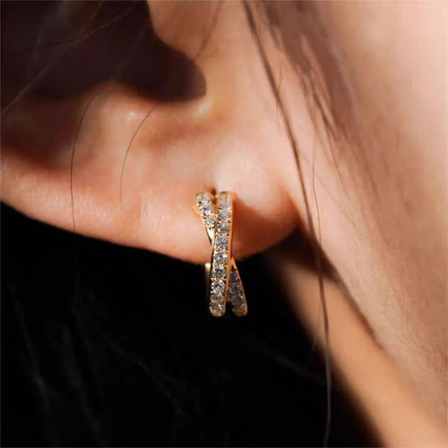 Lunelle™ Cross Hoop Earrings
