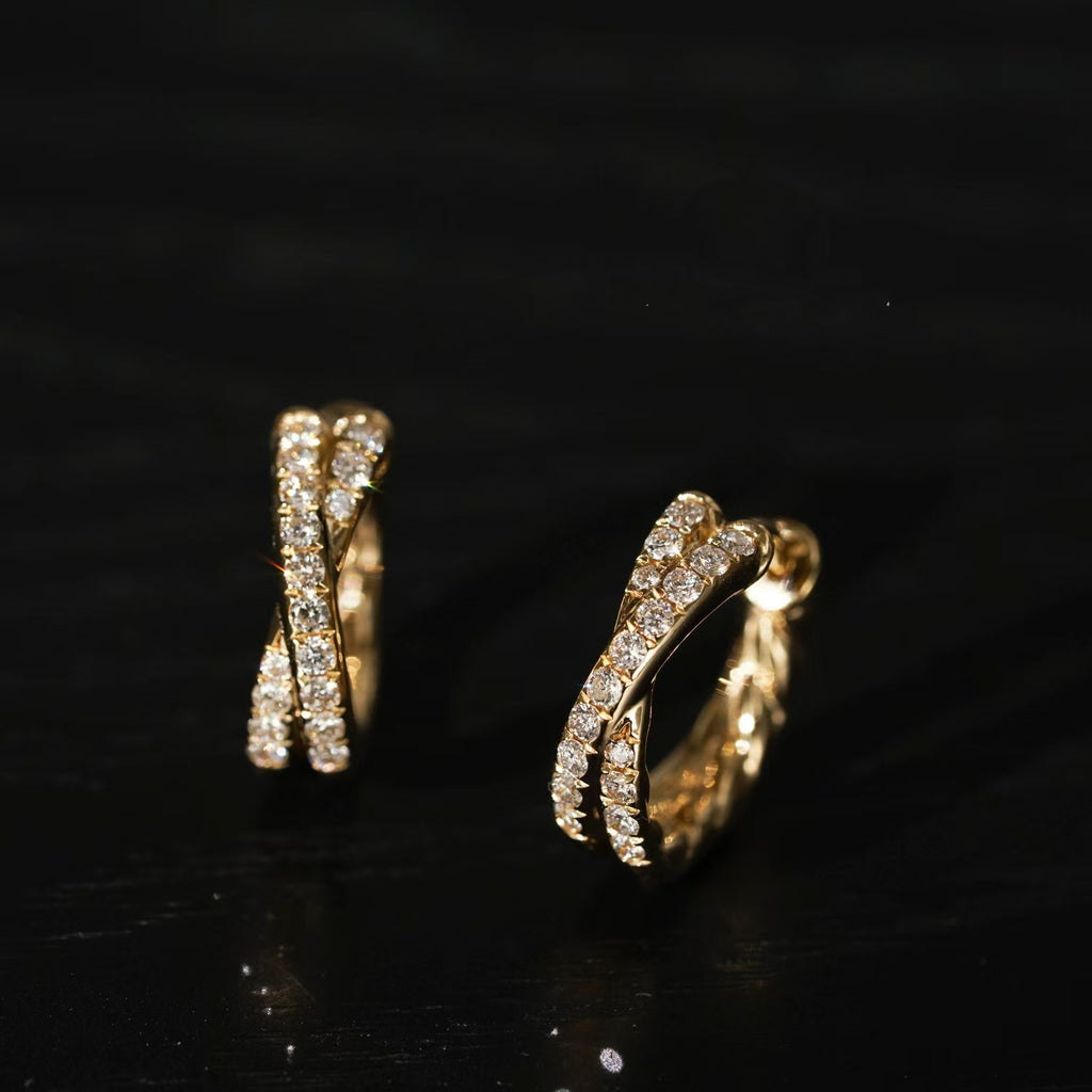Lunelle™ Cross Hoop Earrings